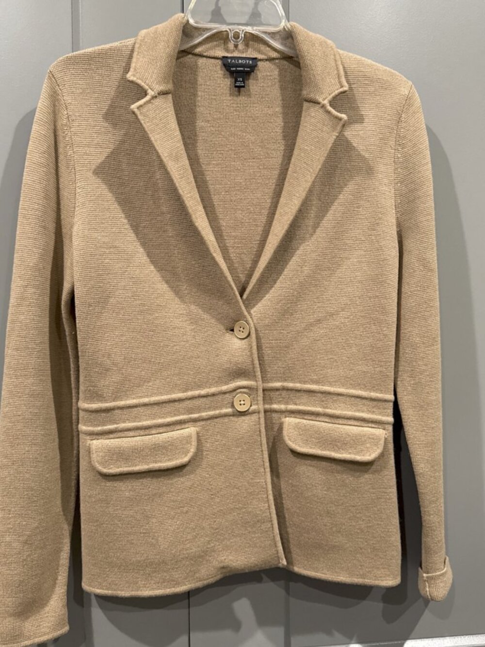 TALBOTS 100% Merino Wool Sweater Blazer Women’s Sz XS
